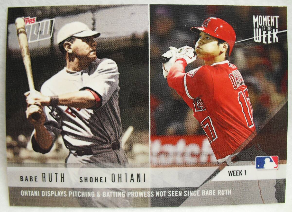 激レア！2018年 エンゼルス大谷翔平選手トレーディングカード！Babe Ruth/Shohei Ohtani ベーブ・ルース/大谷翔平 期間限定発行カードの画像3