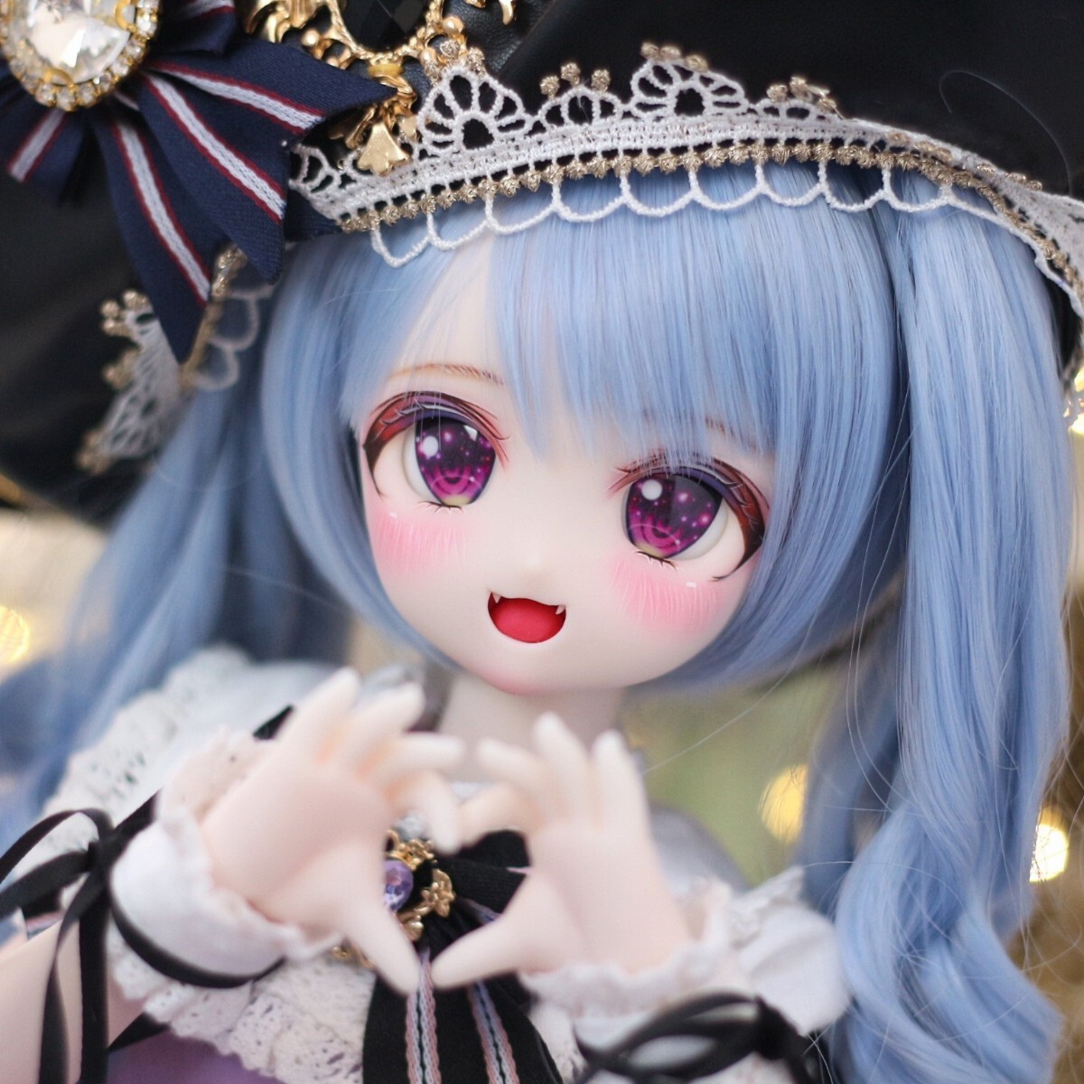 【シンティランテ】DDH-27 カスタムヘッド開口 セミホワイト+おまけ碁石アイ2種&舌パーツ MDD ドール の画像3