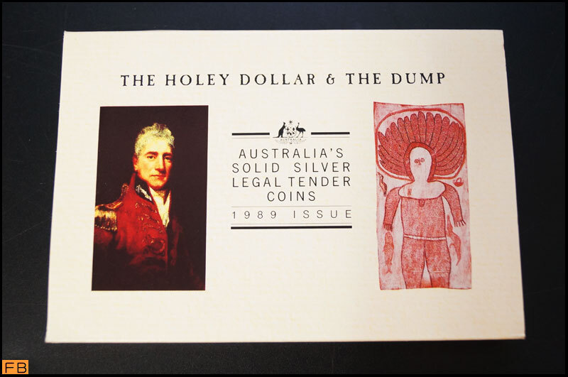 1447-銀貨◆オーストラリア 1989年 THE HOLEY DOLLAR & THE DUMP 999 SILVER 合計（ケース込）116ｇの画像8