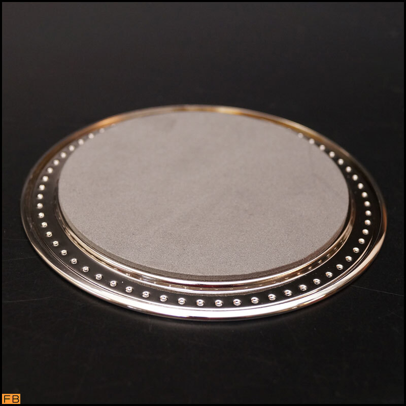 1441-ウェッジウッド◆ヴェラウォン コースター 4枚 ニッケルプレート 箱付き Vera Wang Grosgrain Coasters WEDGWOOD_画像7