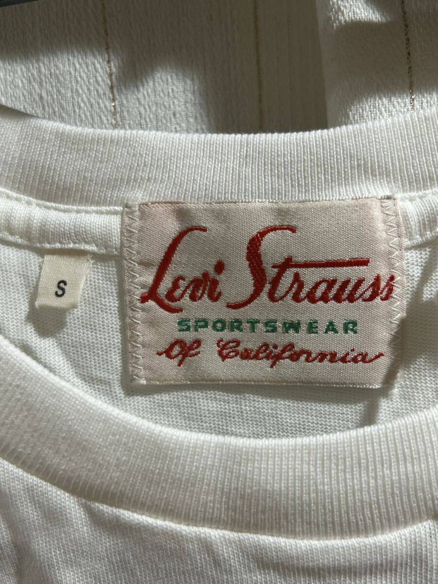 新品未使用 LEVI'S VINTAGE CLOTHING 1950SスポーツウェアTシャツ リーバイス リミテッド S LVC Sサイズ 白 ホワイト 定価11000円_画像4