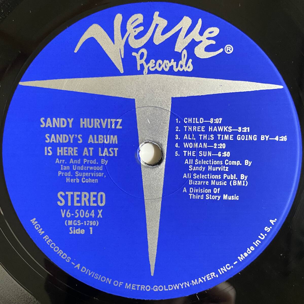 USオリジナル盤 SANDY HURVITZ / Sandy’s Album Is Here At Last BIZARRE FRANK ZAPPA VERVEの画像7