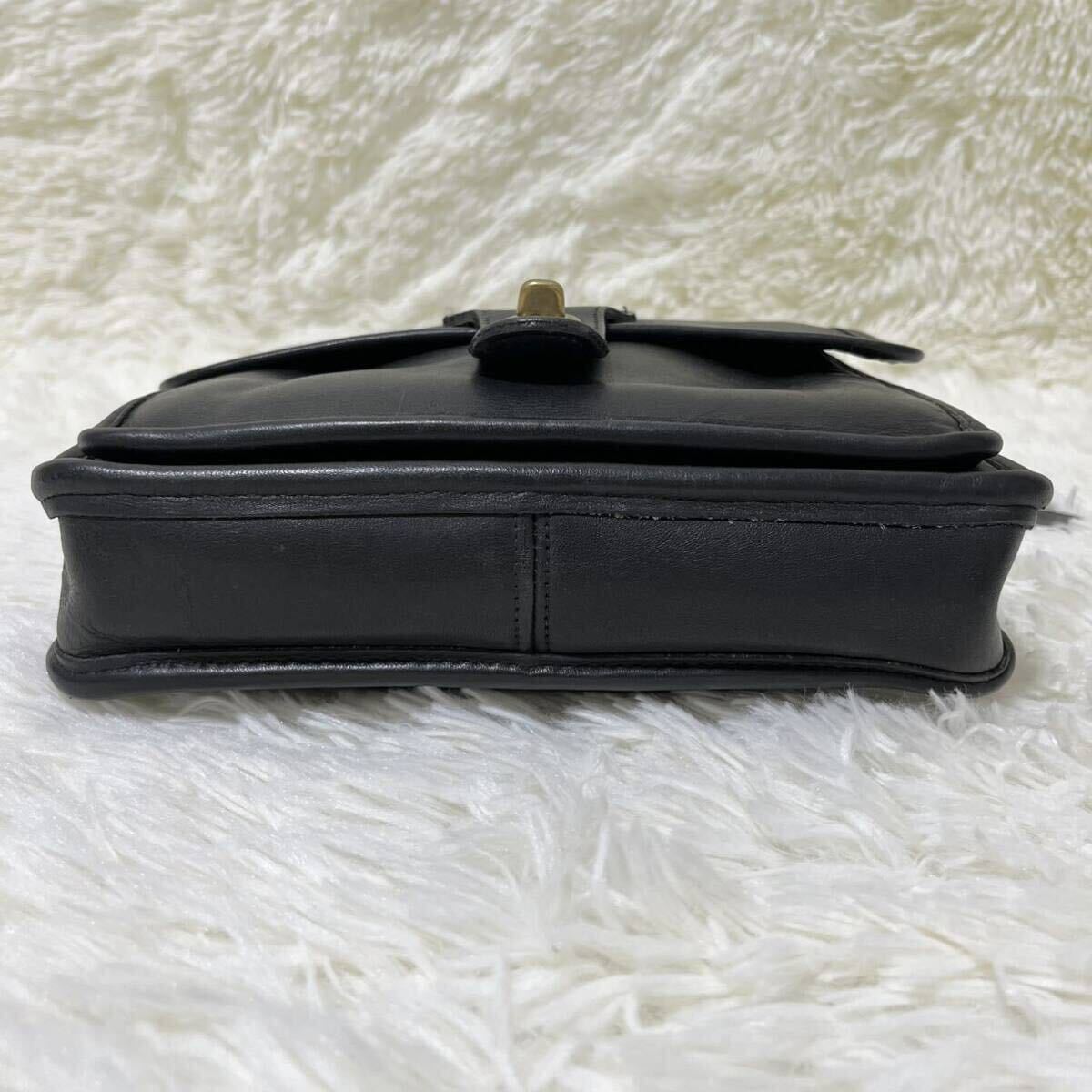 1 jpy [2way] Old Coach USA made Turn lock square black diagonal .. handbag shoulder bag Vintage removed possible 