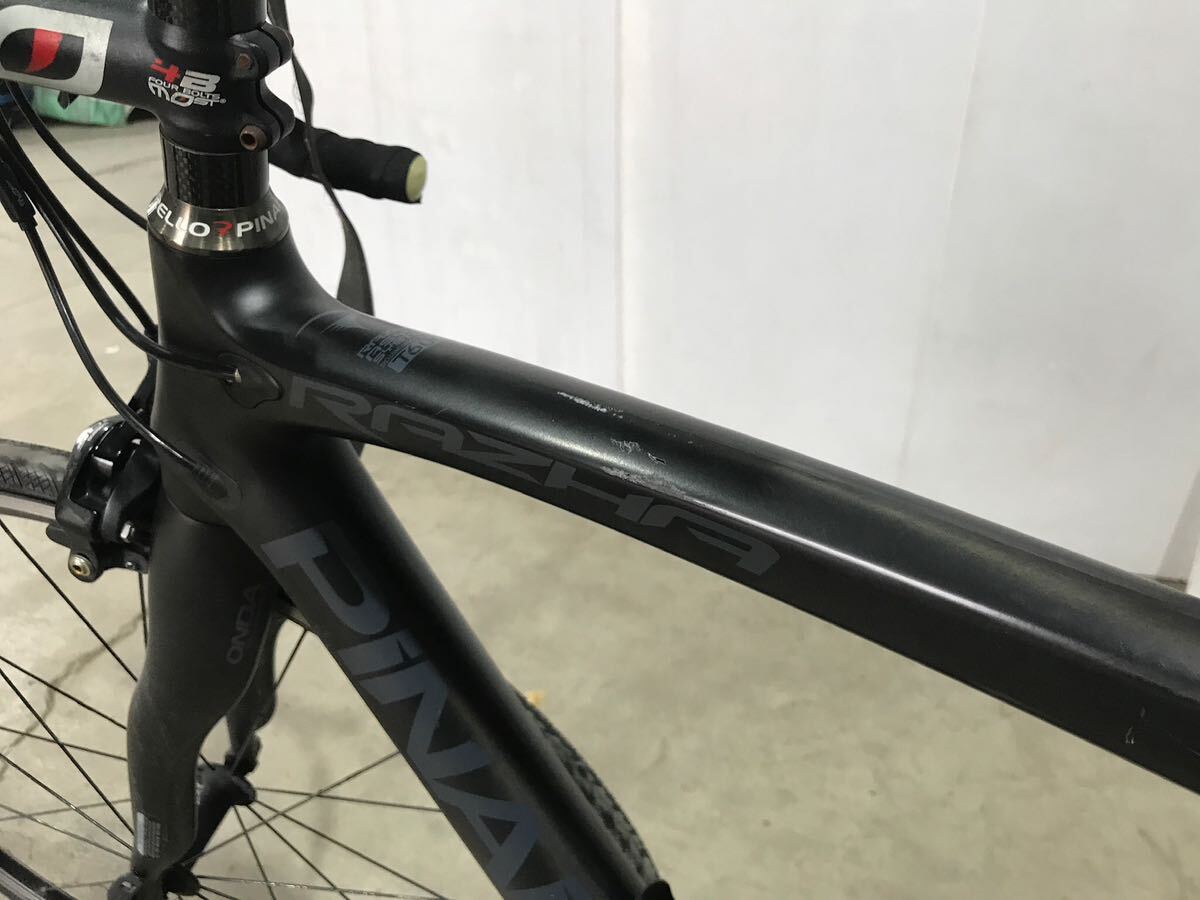 280 H【中古】PINARELLO ピナレロ RAZHA T600 ロードバイク マットブラック T600_画像10