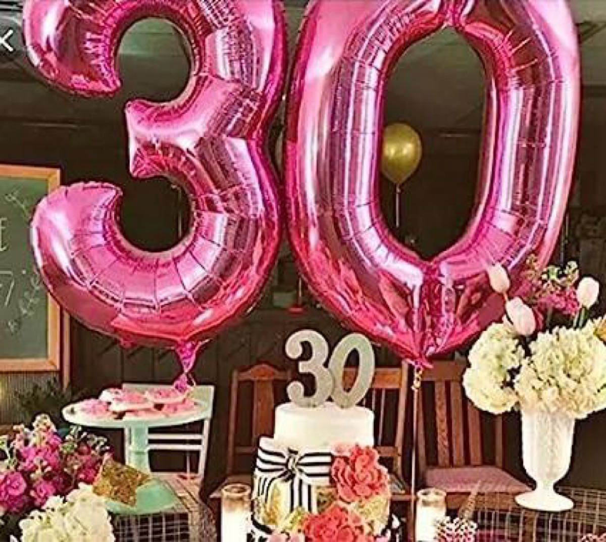 7 ピンク バルーン 風船 ナンバー 誕生日 お祝い 記念 パーティー 飾り 装飾 数字 撮影 写真 アルミ