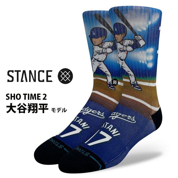 ■STANCE■SHO TIME 2 大谷翔平 モデル (M 22.5-26.0cm) ソックス LA ドジャース MLB公認 スタンス 靴下 オオタニ ショウヘイ_画像1