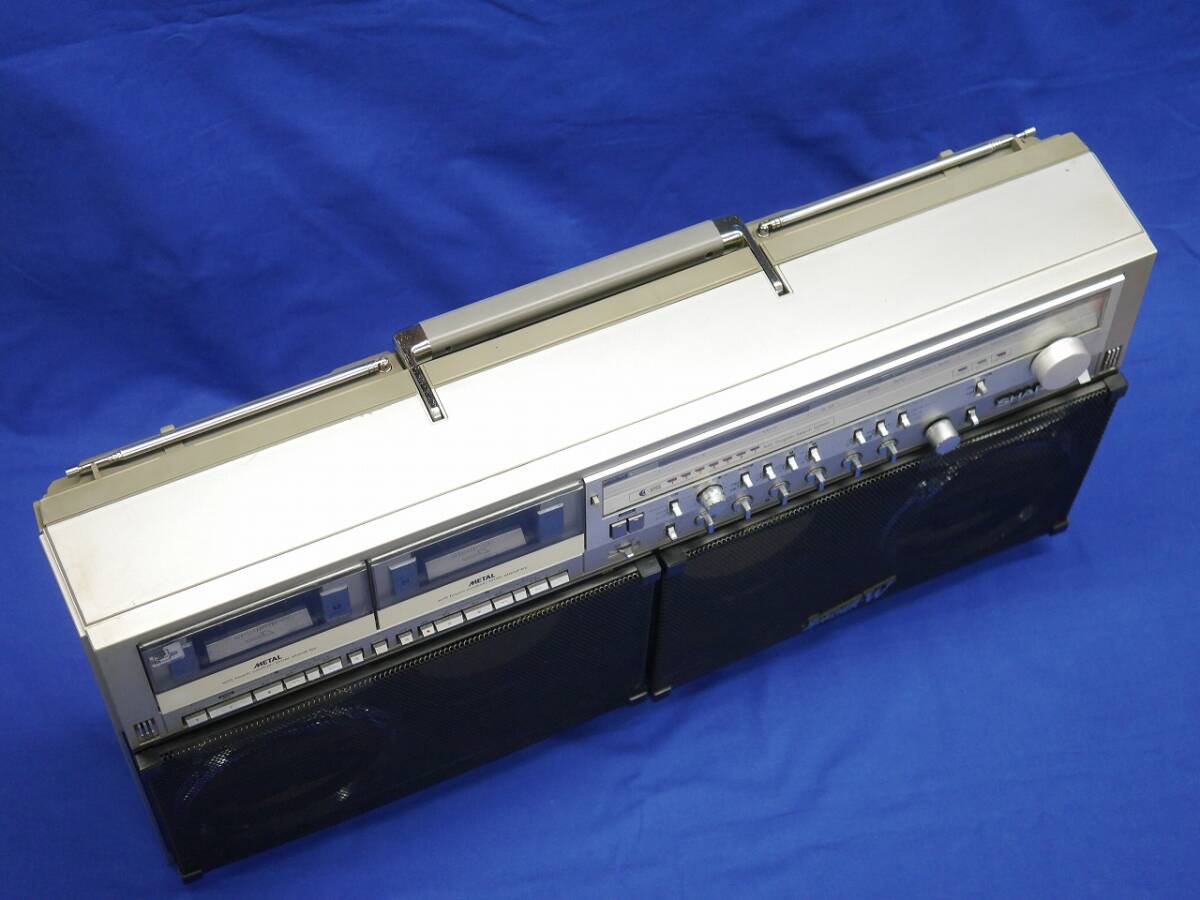 SHARP GF-909 Super Woofer搭載 THE SEARCHER-W 909 FM/AMラジオ付きステレオテープレコーダー シャープ ダブルラジカセ 現状動作品の画像10
