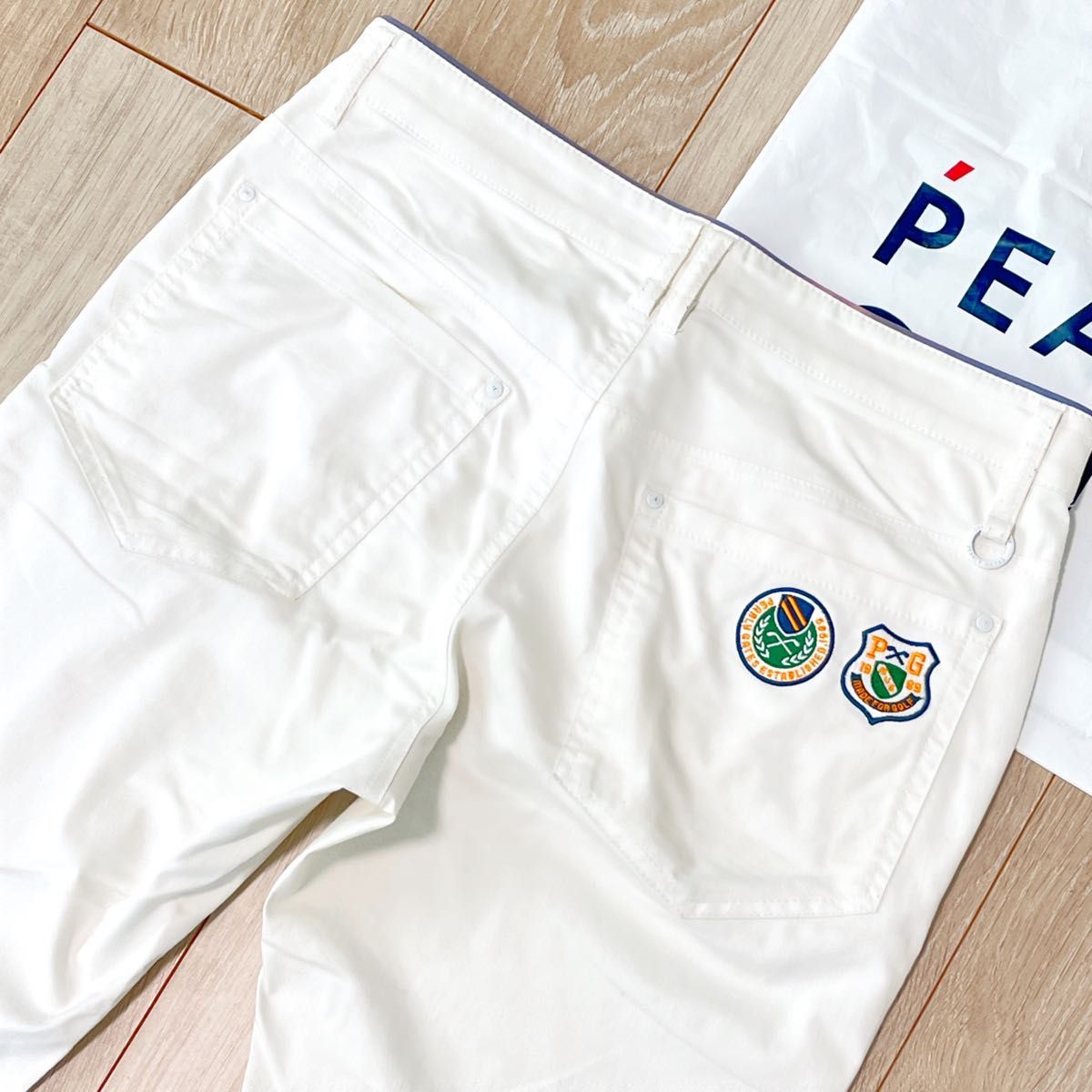 パーリーゲイツ　パンツ　4 メンズ　春夏　夏用　ホワイト　薄手　PEARLYGATES 正規品　本物