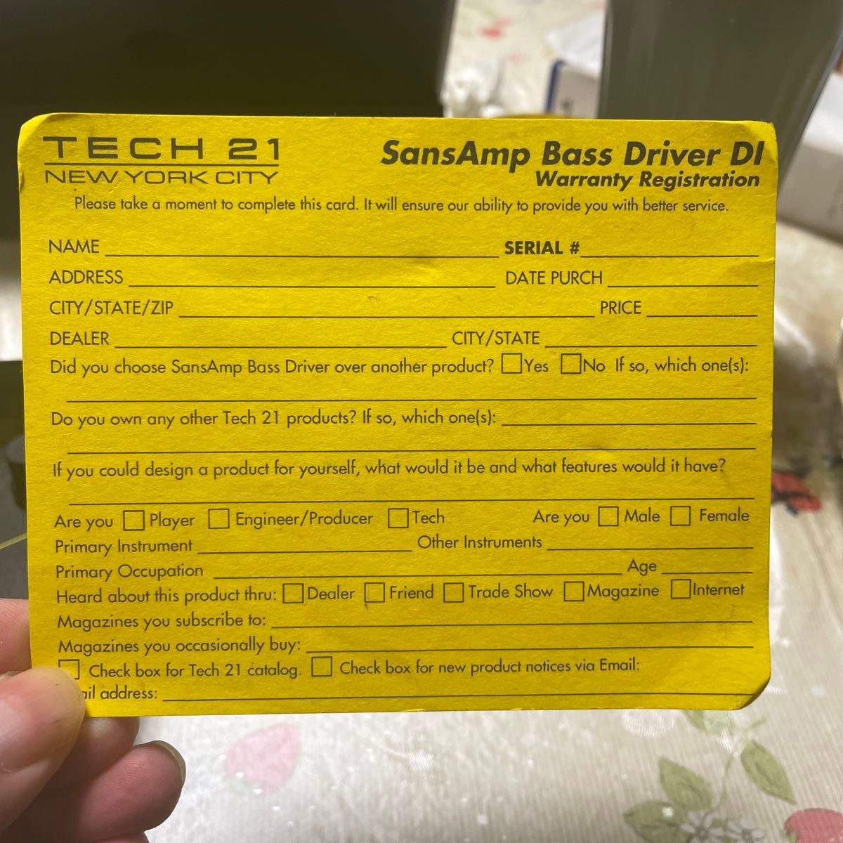 (ジャンク品)SANSAMP BASS DRIVER DI