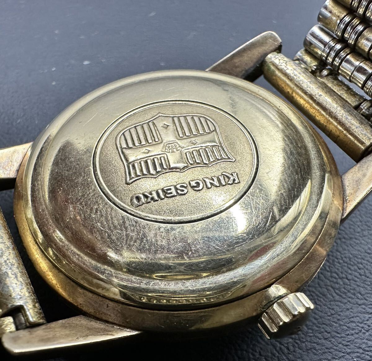  King Seiko wristwatch Seiko hand winding operation goods Gold 