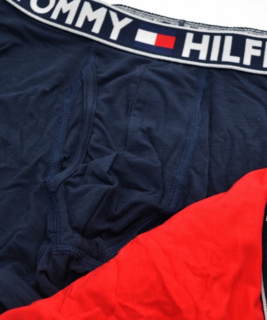 ★【TOMMY HILFIGER トミー ヒルフィガー】ボクサーパンツ 3枚組（ネイビー、レッド、グレー） Sサイズの画像5