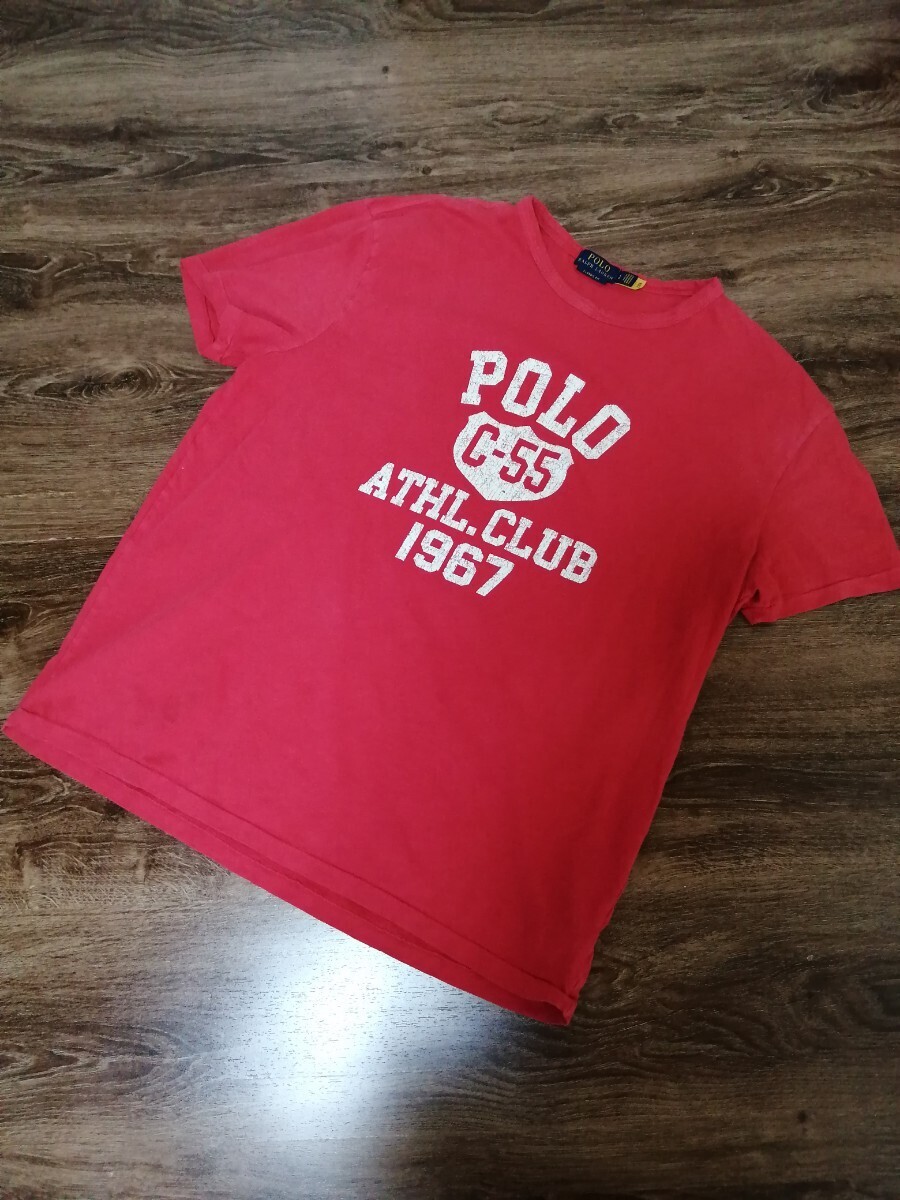 POLO RALPH LAUREN　ポロラルフローレン　classic fit ロゴプリント Tシャツ　1967 レッド　国内品_画像1