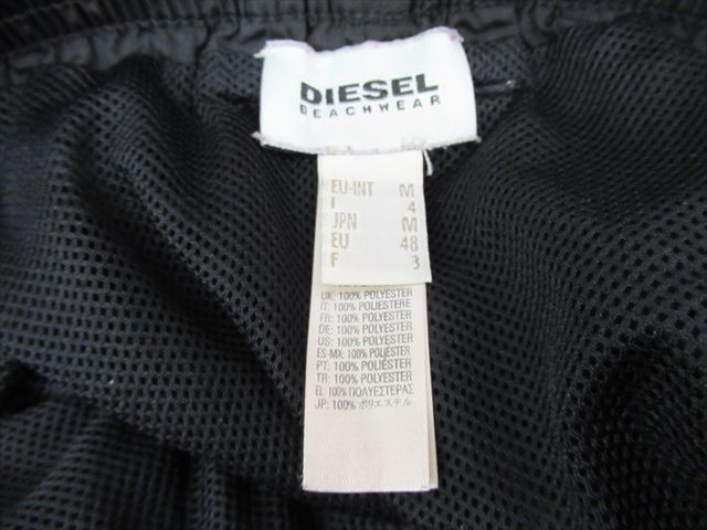 1円★中古品【DIESEL】ディーゼル 海パン 水着 黒 メンズ Mサイズ ブランド_画像6