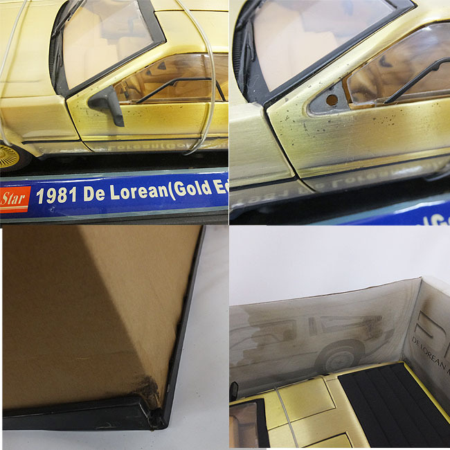 1円★【De Lorean】デロリアン 車 レトロ ミニカー DMC SunStar METALDie-Cast GoldEdition 1/18スケール 現状品の画像7