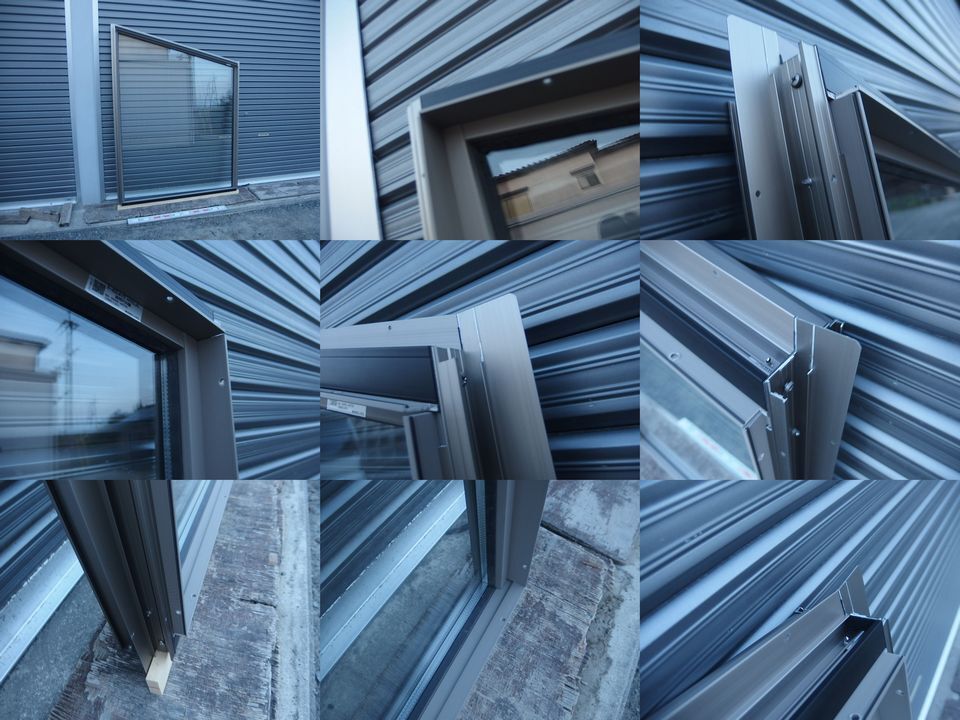 引取限定 アルミサッシ 透明 ペアガラス LIXIL サーモスL 台形FIX窓 シャイングレー その１の画像5