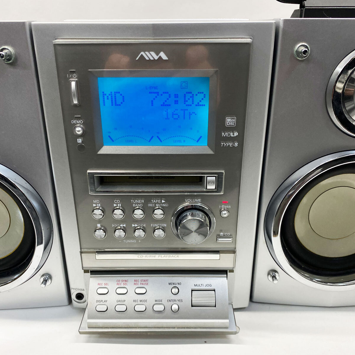 アイワ AIWA MDコンポ コンポ システムコンポ スピーカー セット CX-LMJ1 通電確認済 現状品 中古品 nn0101の画像6