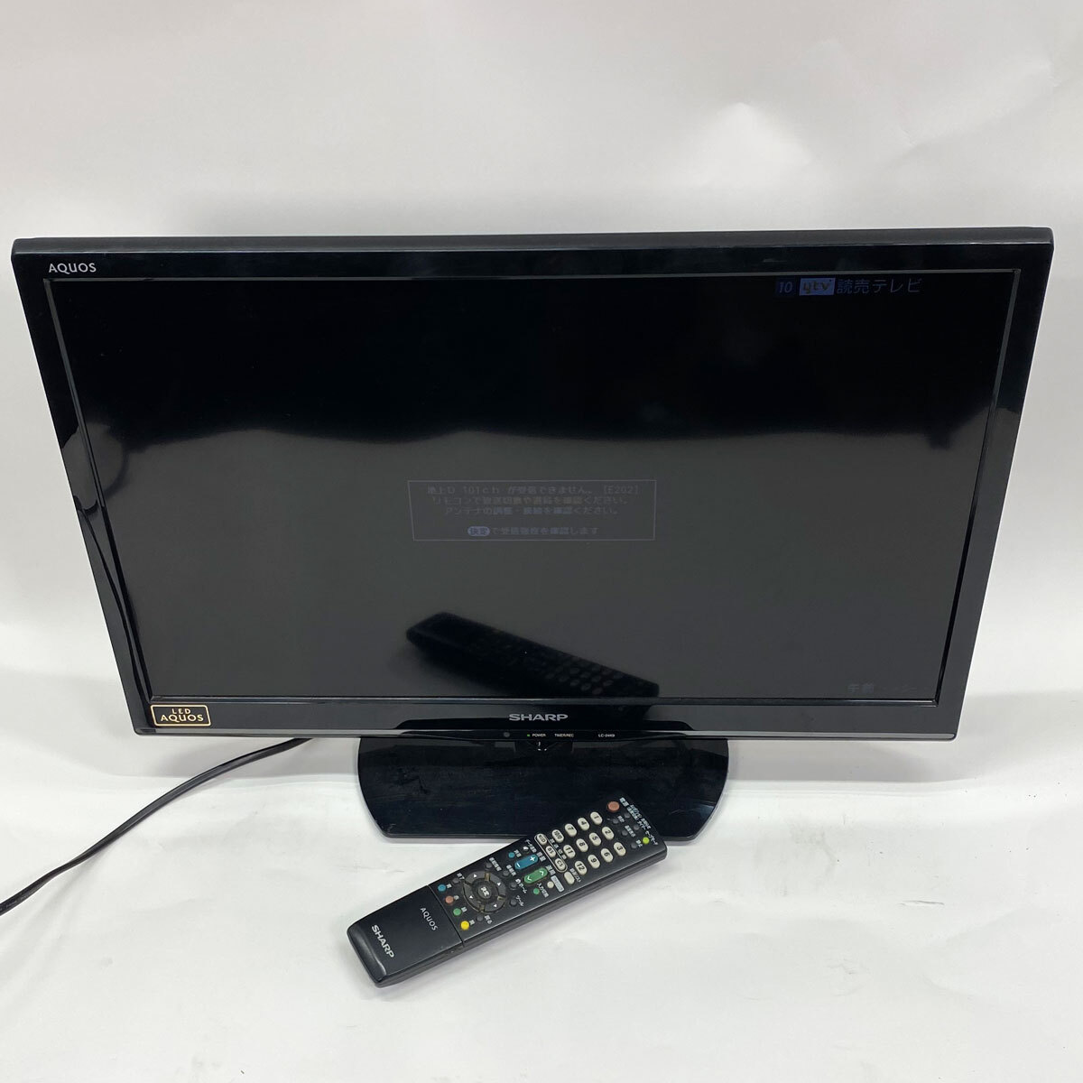 シャープ SHARP アクオス AQUOS LC-24K9 24V型ワイド 液晶 テレビ 2013年製 通電確認済 現状品 中古品 nn0101 087の画像3