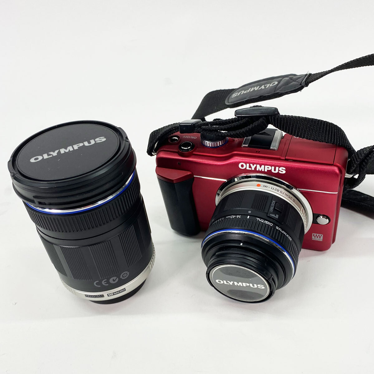  Olympus digital camera mirrorless single-lens E-PL1s telephoto lens carry bag attaching RED digital camera operation verification settled present condition goods secondhand goods nn0101 110