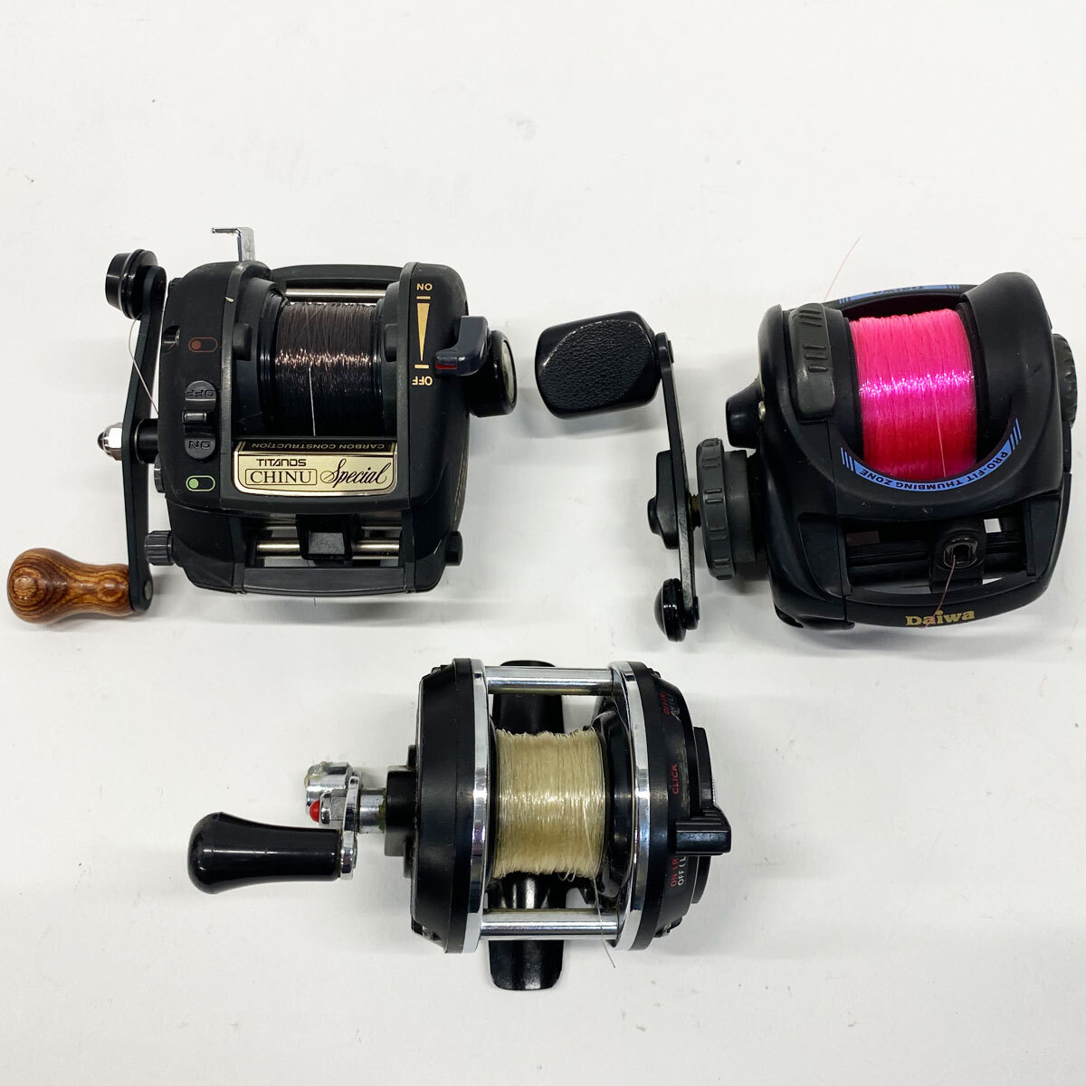 リール ベイトリール 3台セットSHIMANO シマノ Daiwa ダイワ ルアー フィッシング ジギング 現状品 腕時計 中古品 nn0101 119_画像1