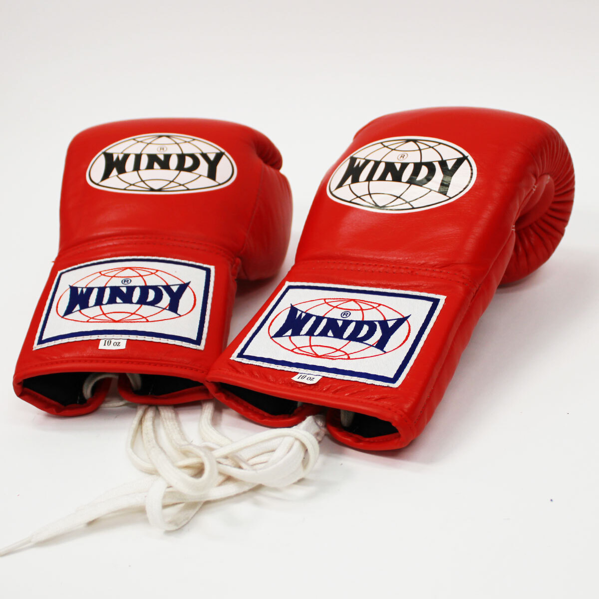 ウィンディ WINDY ボクシンググローブ 10オンス 2セット ひも式 試合用 スパーリング 格闘技 打撃 本革製 現状品 中古品 nn0101 156の画像5