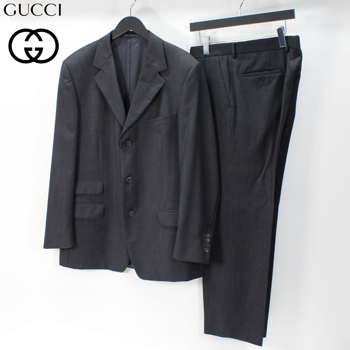 スーツ Gucci グッチ ジャケット HUGO BOSS ヒューゴボス スラックス セット 古着 リユース 現状品 中古品 nn0101 181