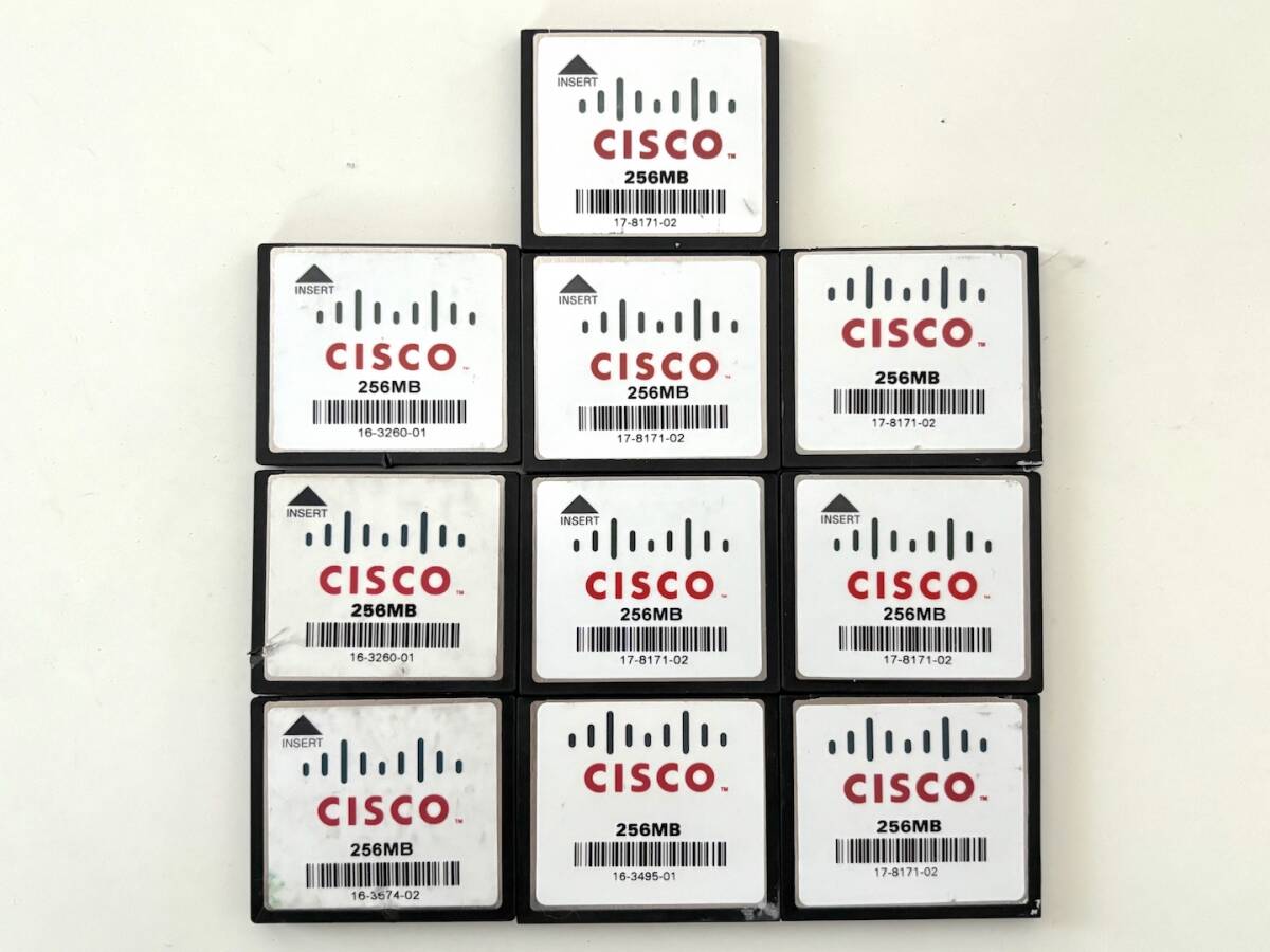 ★CFカード 256MB(cisco) 初期化済 10枚セット★中古_画像1