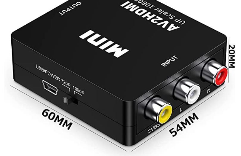 送料無料 未使用品 RCA to HDMI変換コンバーター AV to HDMI 変換器 AV2HDMI USBケーブル付き 音声転送 1080/720P切り替えの画像7