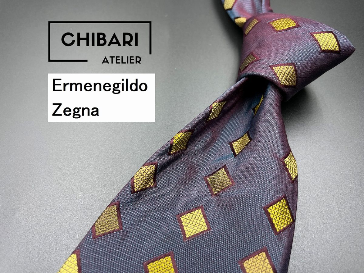 【美品】ErmenegildoZegna　エルメネジルドゼニア　ドット柄　ネクタイ　3本以上送料無料　0402235_画像1