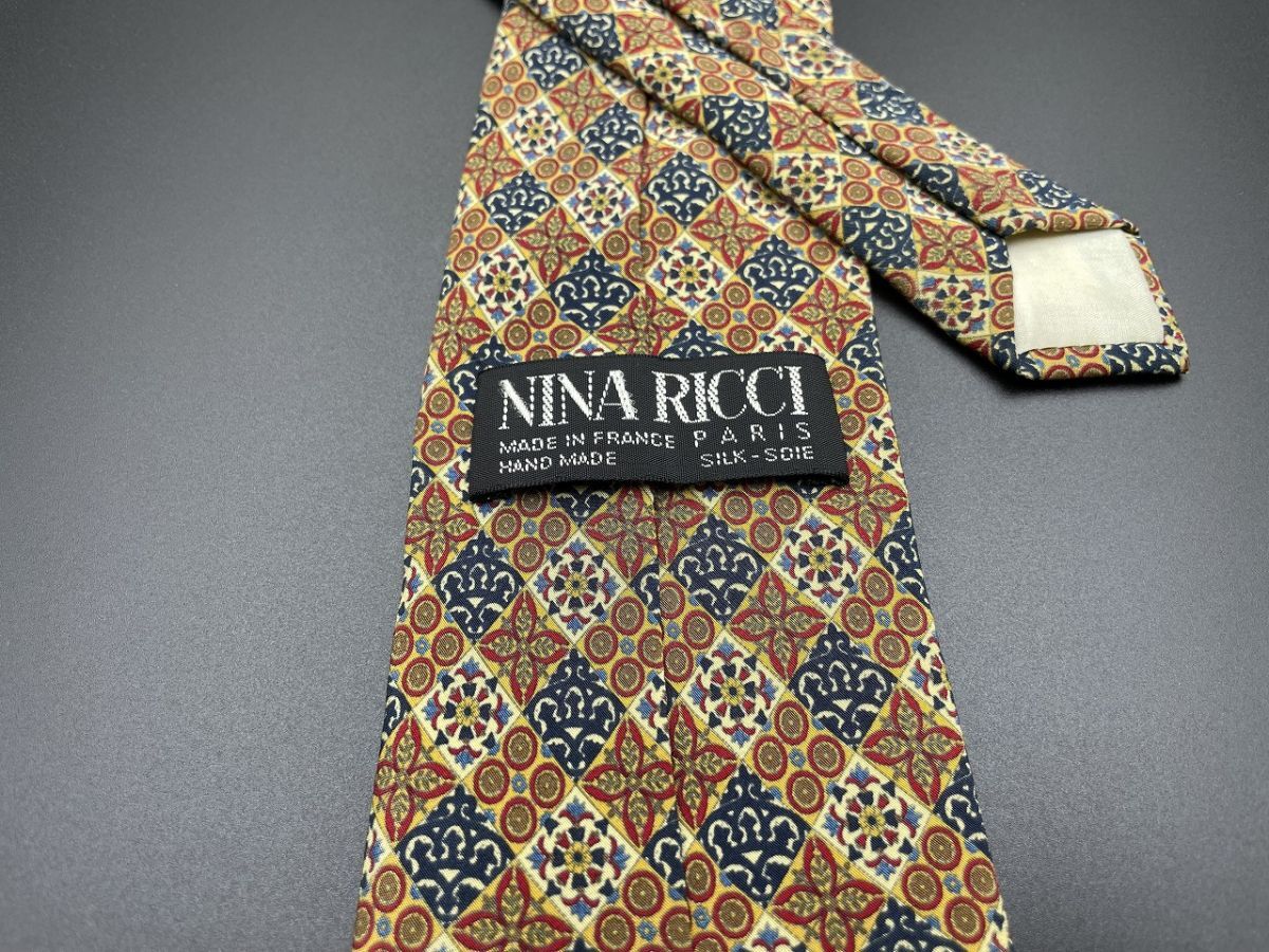 [ очень красивый товар ]NINA RICCI Nina Ricci в клетку галстук 3шт.@ и больше бесплатная доставка Brown темно-синий 0403044