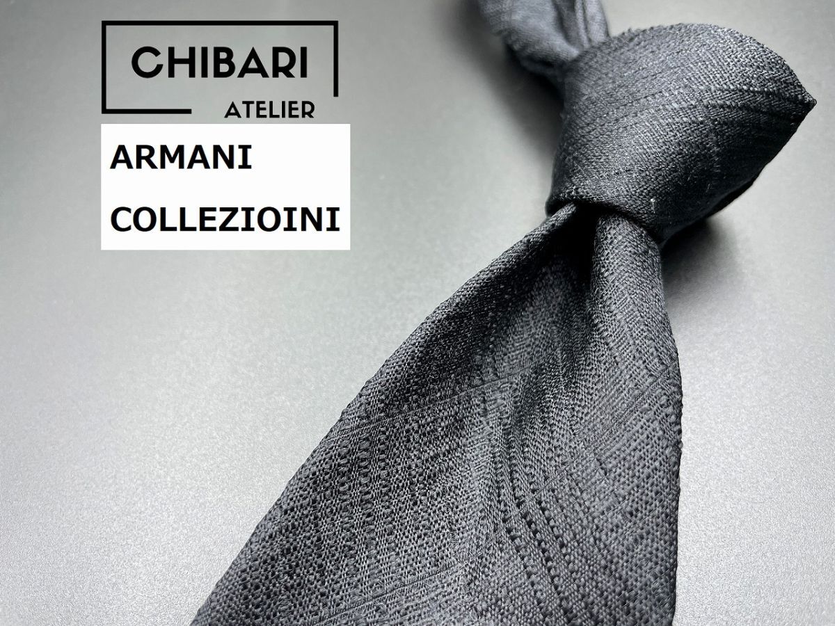 [ super-beauty goods ]ARMANI COLLEZIONI Armani shadow check pattern necktie 3ps.@ and more free shipping black 0403162