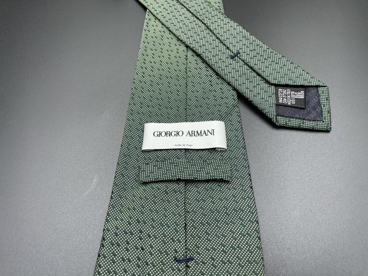[ super-beauty goods ]GIORGIO ARMANI Armani dot pattern necktie 3ps.@ and more free shipping green 0403124