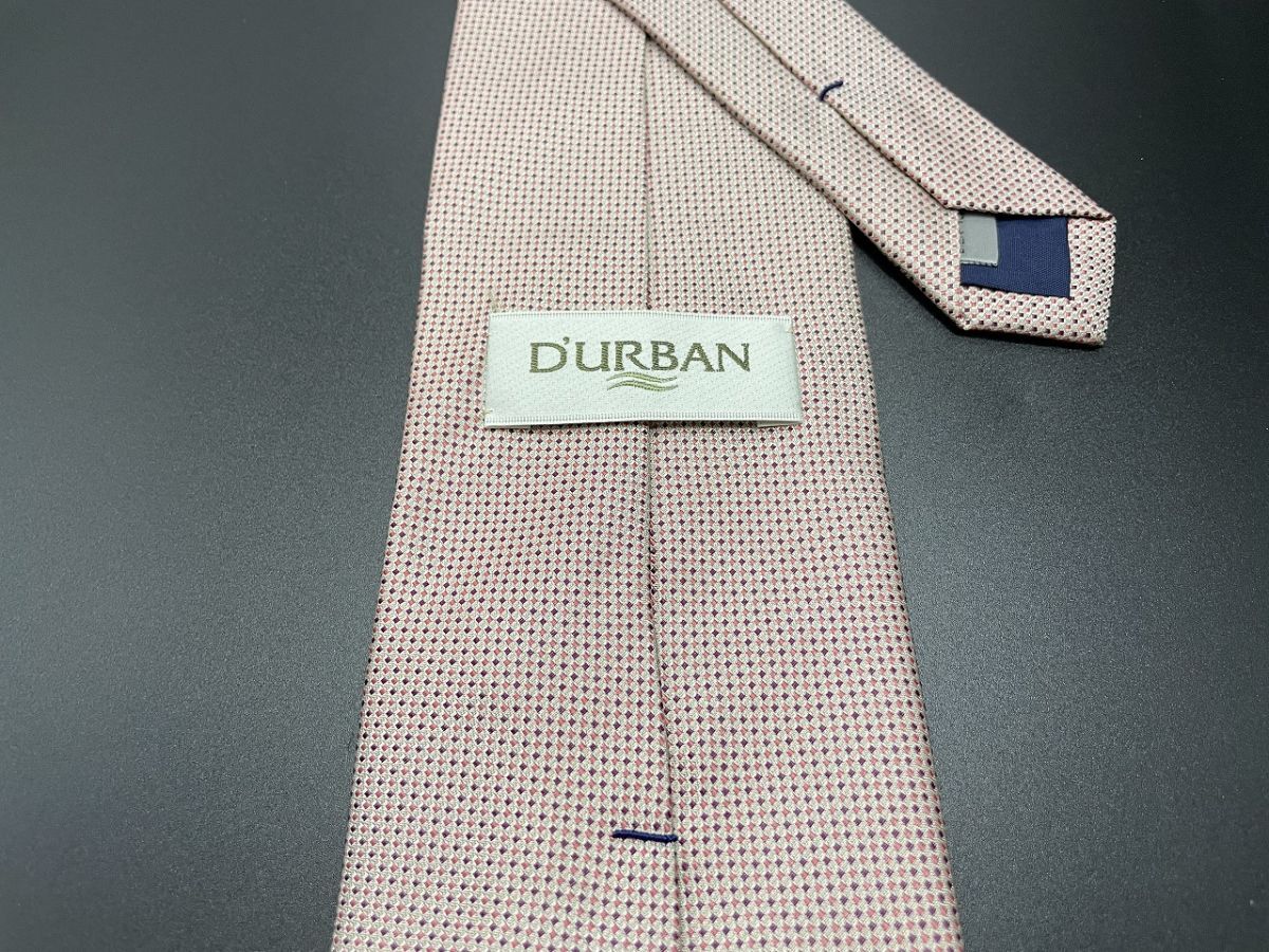【超美品】DURBAN ダーバン ドット柄 ネクタイ 3本以上送料無料 ピンク系 0404170の画像2