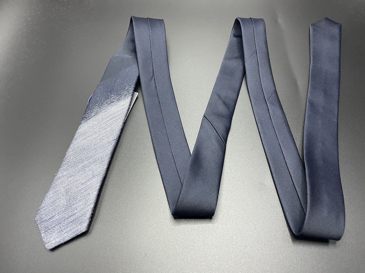  с биркой [ не использовался товар ]MIHARAYASUHIRO Mihara Yasuhiro одноцветный рисунок галстук 3шт.@ и больше бесплатная доставка серый темно-синий 0404238