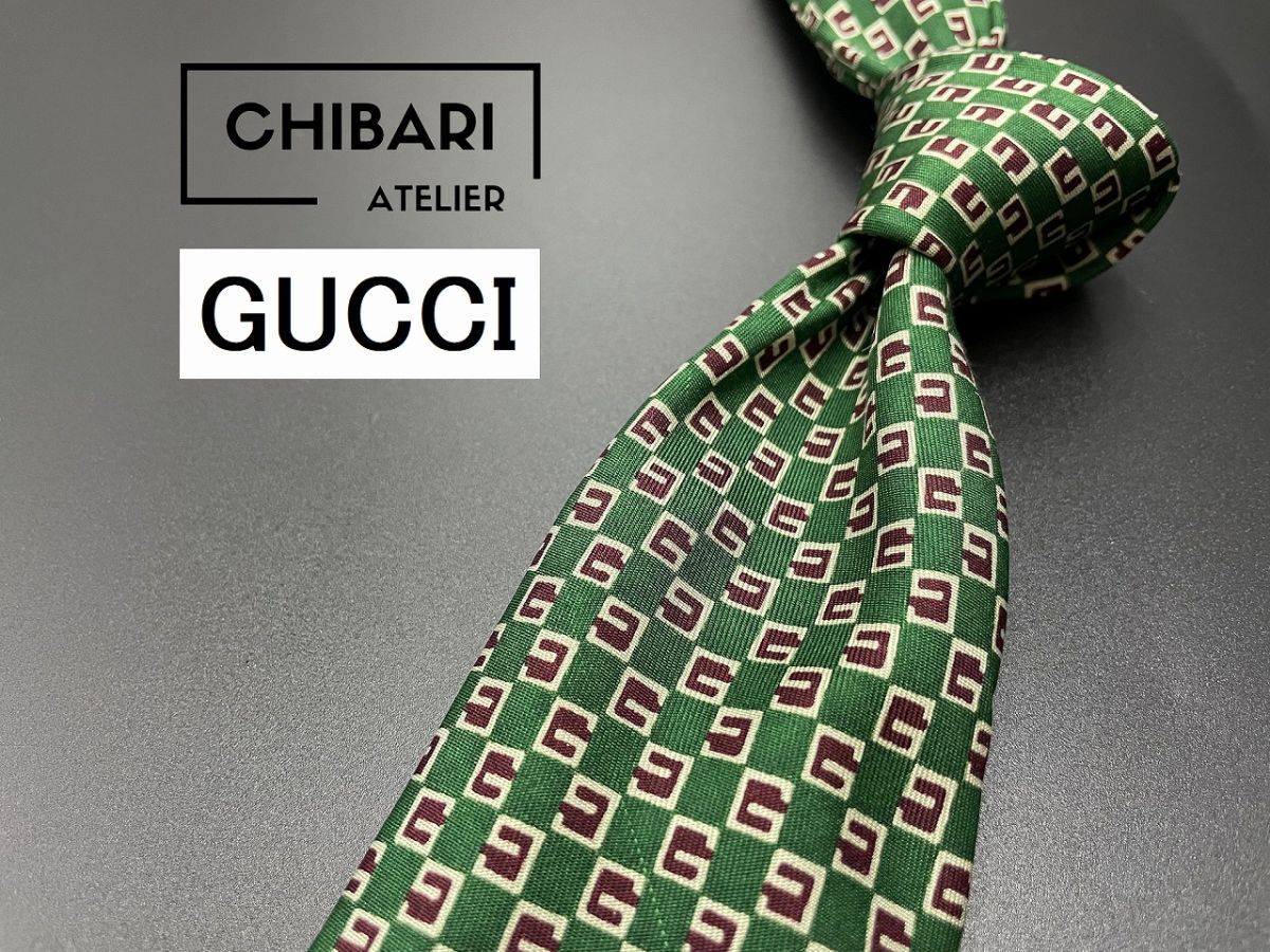 [ очень красивый товар ]GUCCI Gucci все G Logo рисунок галстук 3шт.@ и больше бесплатная доставка зеленый 0404088