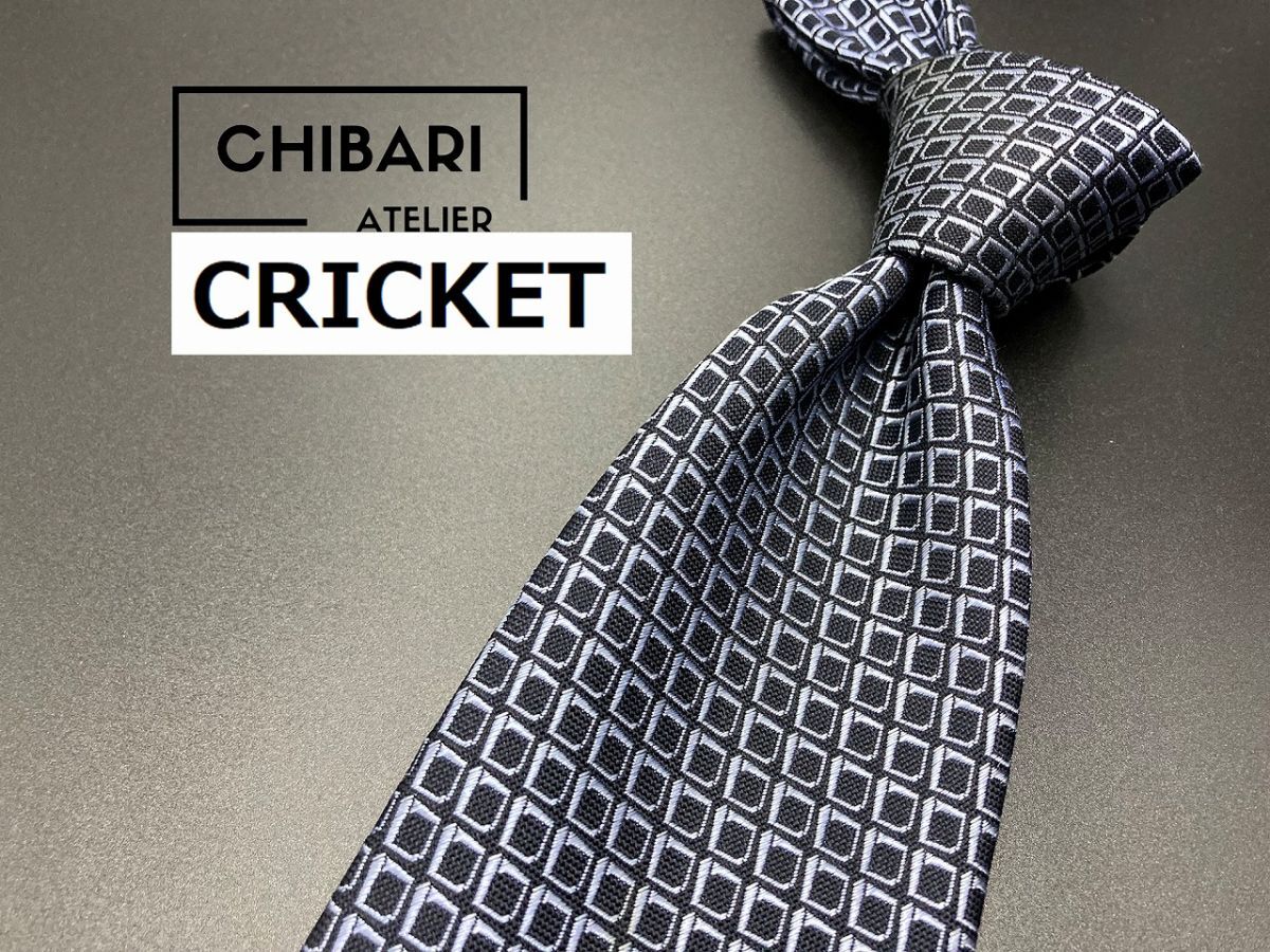 CRICKET　クリケット　ドット柄　ネクタイ　3本以上送料無料　ブラックネイビー　0501231_画像1