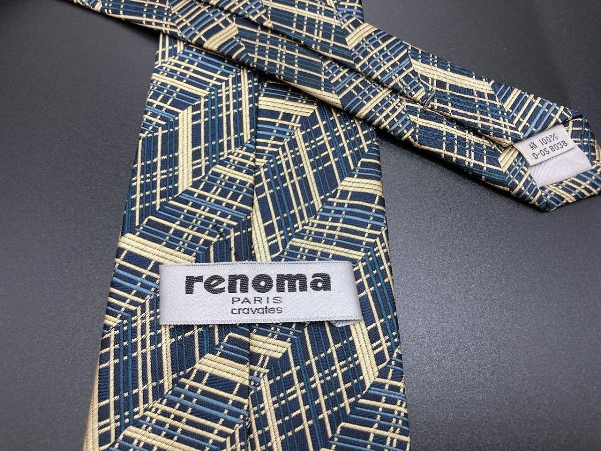 [ прекрасный товар ]RENOMA Renoma в клетку галстук 3шт.@ и больше бесплатная доставка темно-синий 0501047