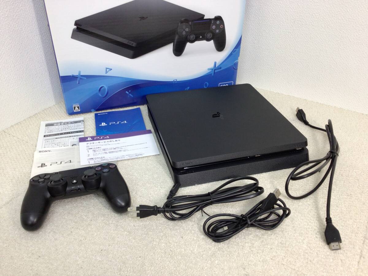 ★ 美品 ★ SONY ソニー PlayStation4 プレステ4 PS4 本体 CUH-2200A B01 JetBlack 500GB 動作確認済み _画像1