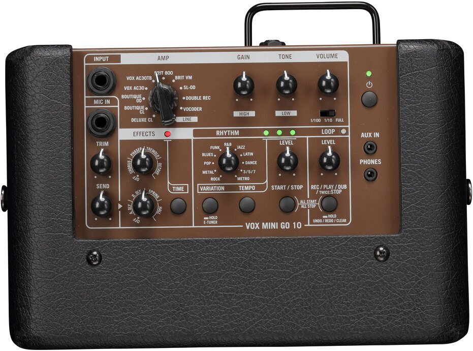 ★VOX VMG-10 BR Earth Brown MINI GO 10 モバイルバッテリー駆動対応 モデリングアンプ/限定モデル★新品送料込_画像3