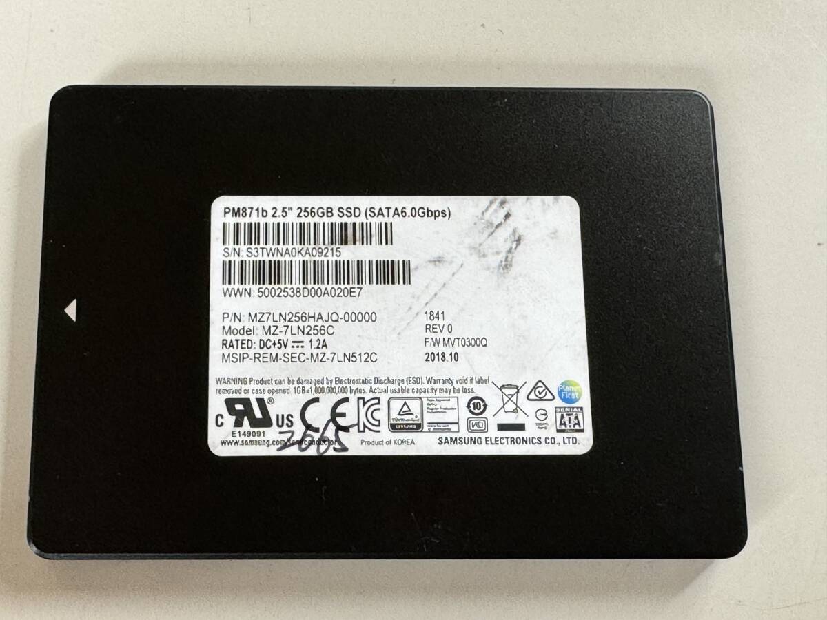 SAMSUNG  SSD 250GB【動作確認済み】2665 の画像1