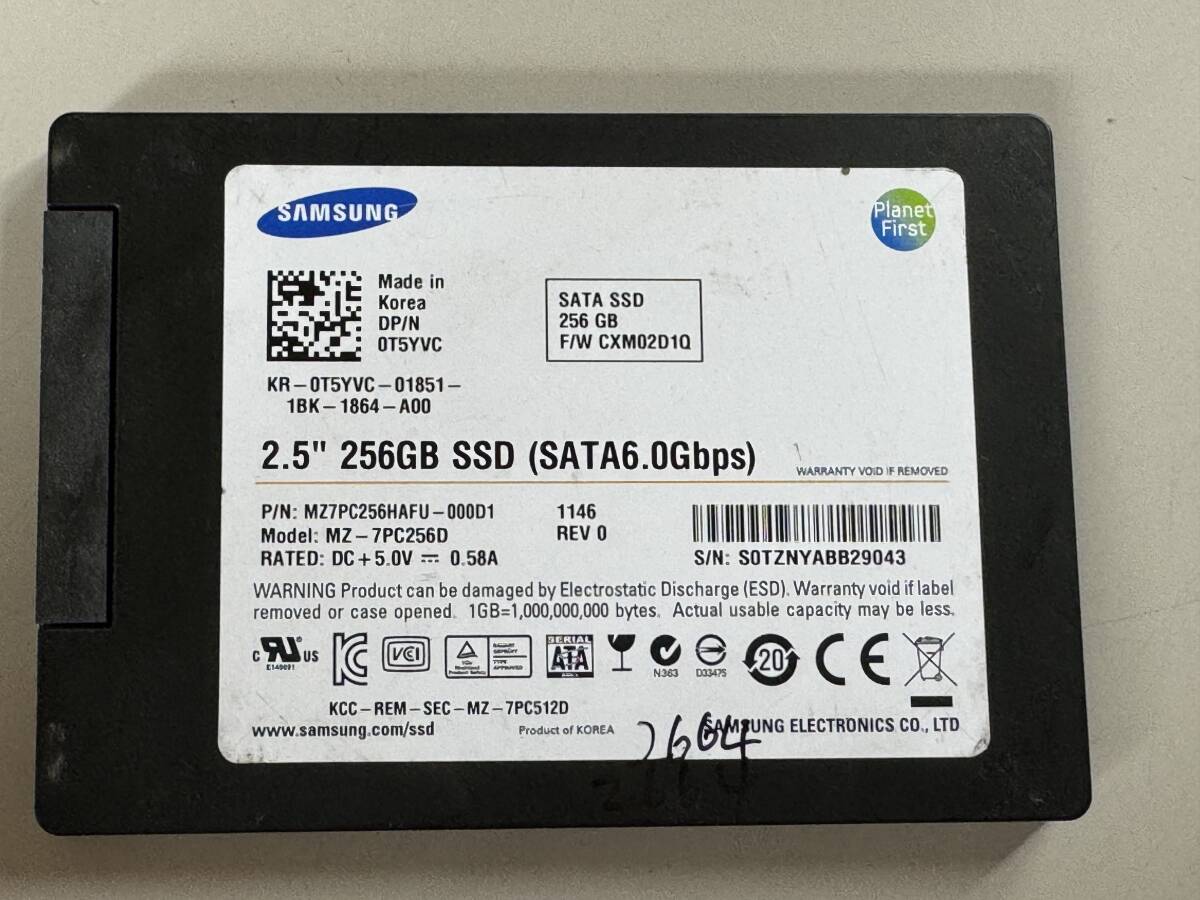 SAMSUNG  SSD 250GB【動作確認済み】2664 の画像1
