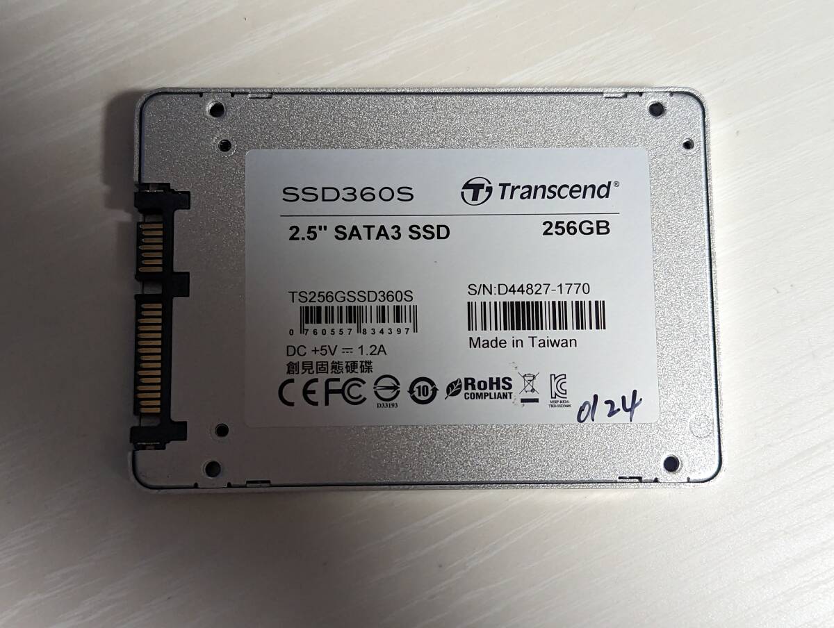Transcend SSD 256GB【動作確認済み】0124の画像1