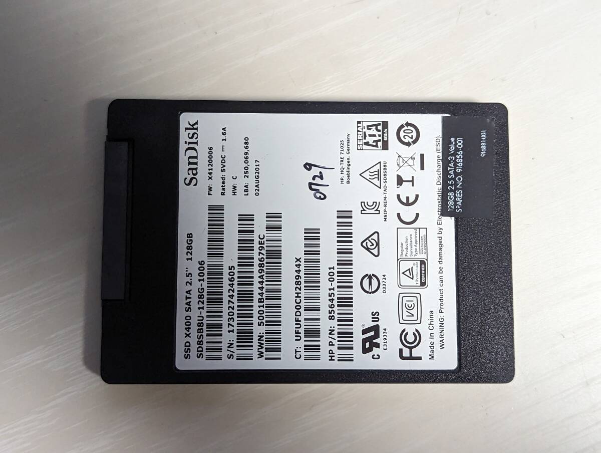 SanDisk SSD 128GB【動作確認済み】0729の画像1