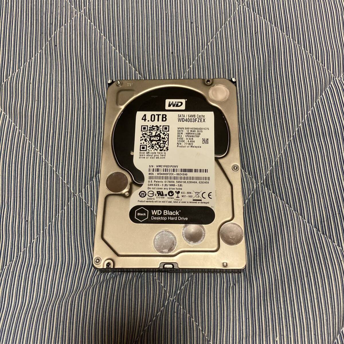 難あり ウエスタンデジタル WD BLACK ハードディスク 4TB Western Digital SATA HDD の画像1