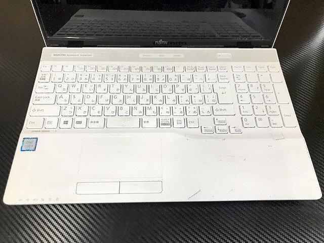 SYG38618相 富士通 ノートPC FMVA45C2W Core i3-7020U メモリ4GB HDD1TB ジャンク 直接お渡し歓迎_画像5