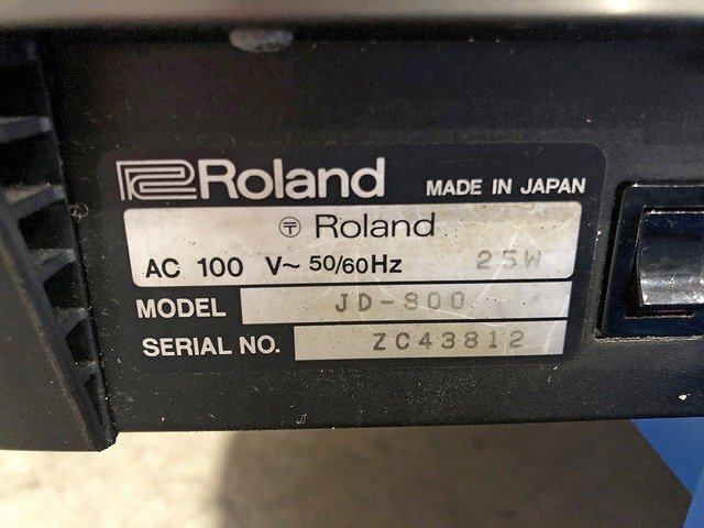 TUG42990相 Roland ローランド シンセサイザー JD-800 現状品 直接お渡し歓迎の画像9
