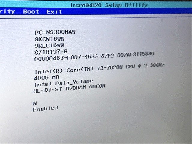 SDG44107相 NEC ノートPC PC-NS300MAW Core i3-7020U メモリ4GB HDDなし 現状品 直接お渡し歓迎の画像2