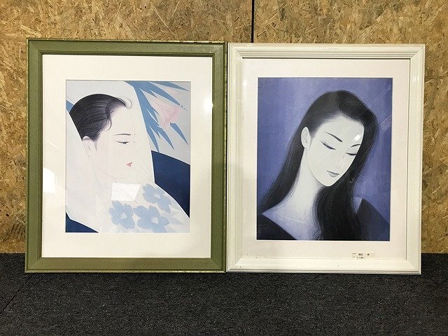 LQG46078相 鶴田一郎 絵画 4点セット シルクスクリーン リトグラフ 直接お渡し歓迎_画像2