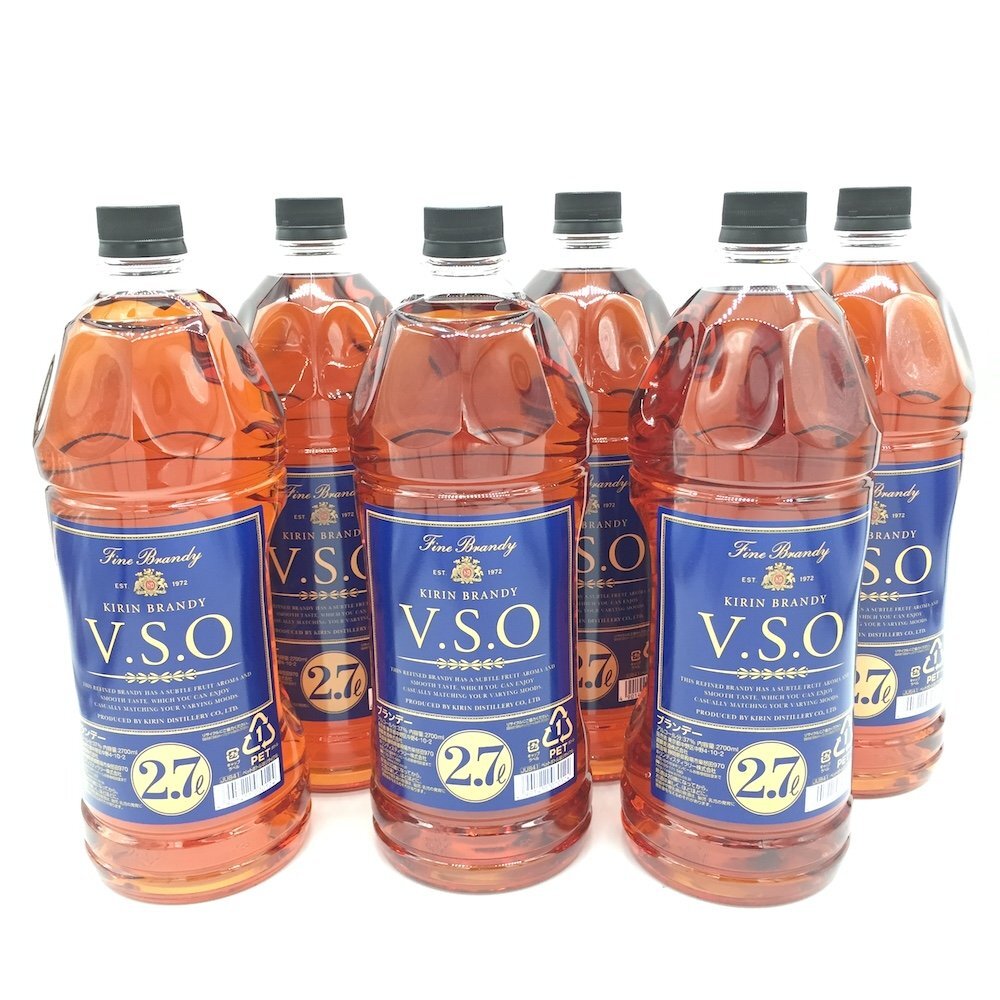 【1円～複数出品中！】キリン ブランデー V.S.O 2700ml×６本セット※同梱不可 ボトル上部へこみ有の画像1