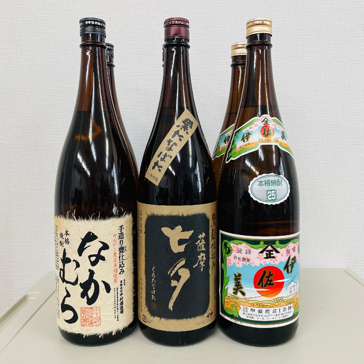 【1円～複数出品中！】芋焼酎6本セット なかむら・伊佐美・薩摩七夕 くろたなばた〈1800ml×6本〉※同梱不可の画像1