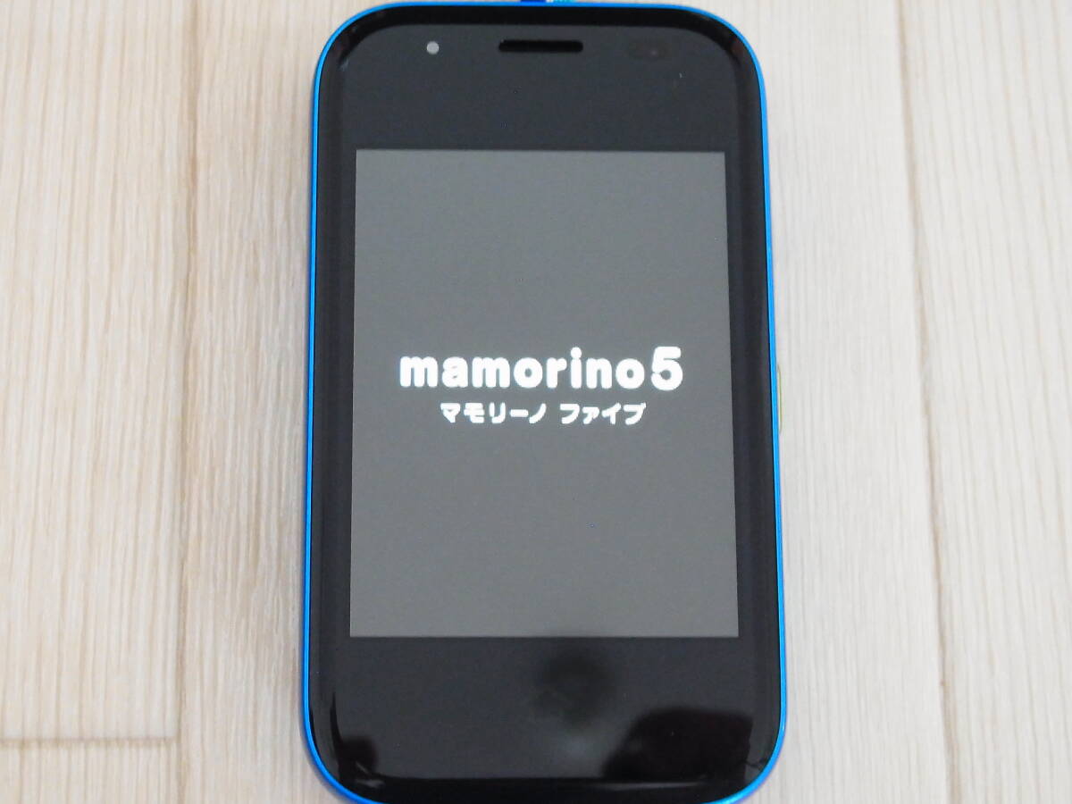 【中古】au mamorino5 マモリ―ノ ファイブ キッズ携帯 ブルー_画像3
